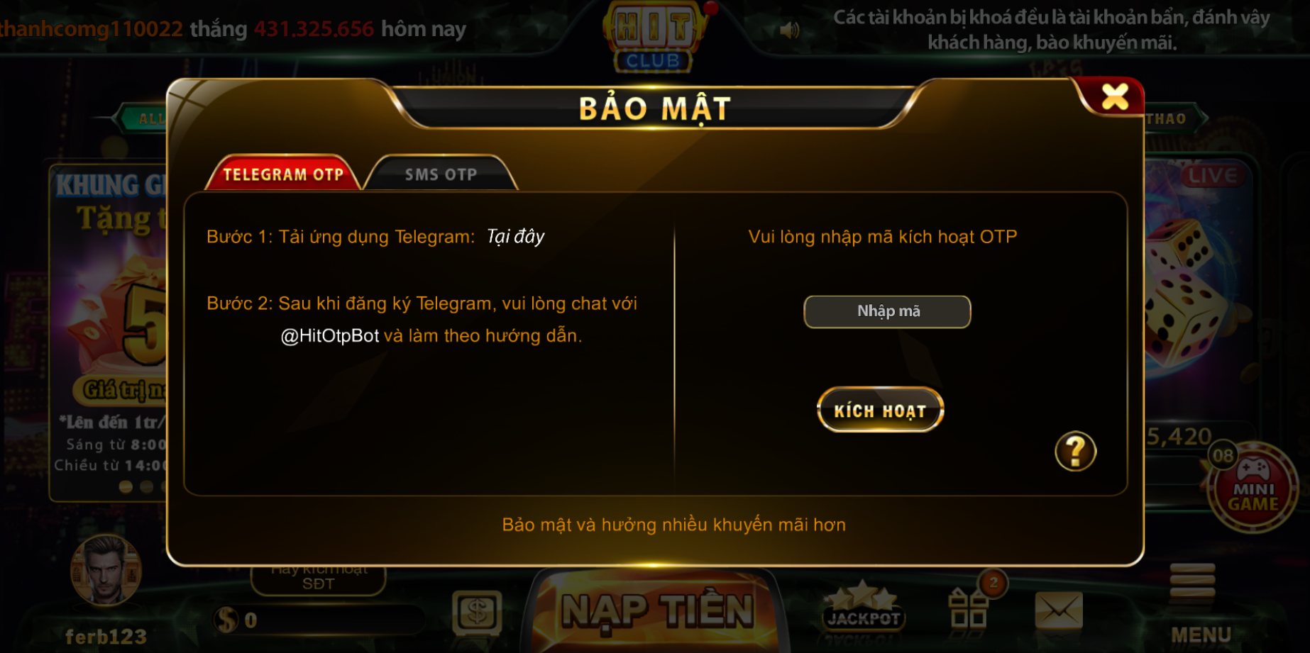 Chính sách bảo mật chặt chẽ tại Hit Club